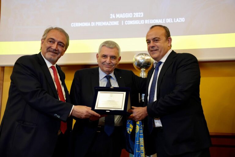 La Regione Lazio premia il Frosinone Calcio