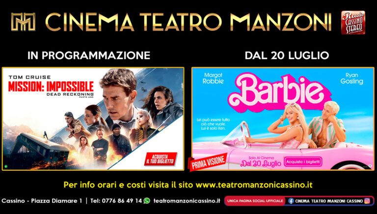 Cassino – Al Cinema Teatro Manzoni da domani inizia il viaggio nel fantastico mondo di Barbie Land