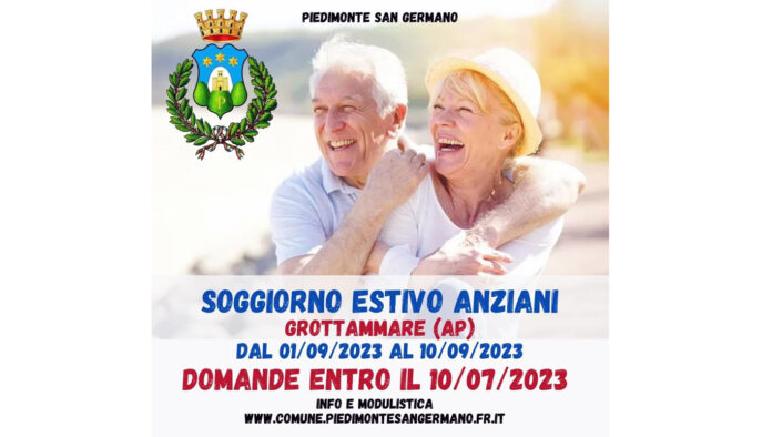 Piedimonte San Germano – L’Amministrazione organizza il soggiorno estivo per anziani