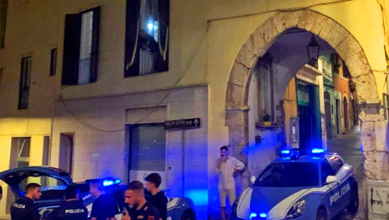 sparatoria frosinone centro storico polizia