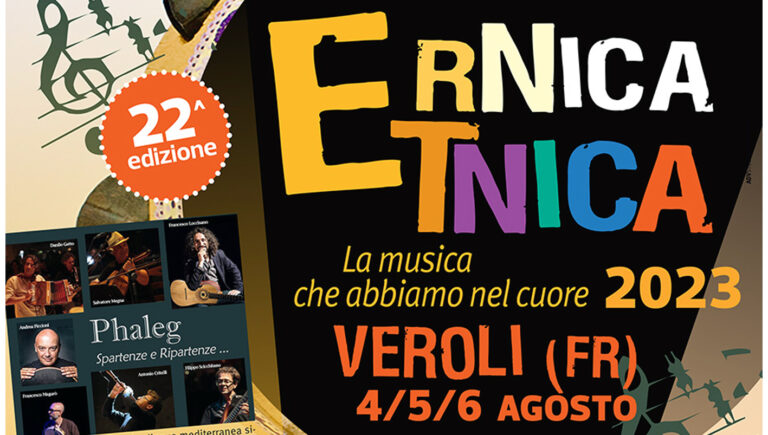 Canti e suoni di Ernica Etnica: dal 4 al 6 agosto a Veroli la ventiduesima edizione