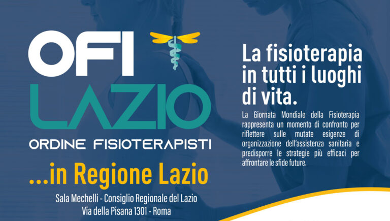 Sanità – L’8 settembre l’OFI Lazio celebra la Giornata mondiale della Fisioterapia