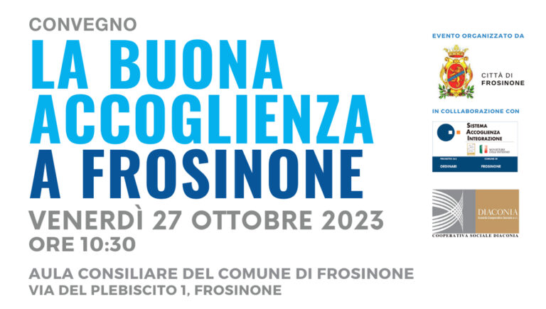 “La buona accoglienza”: venerdì il convegno a Frosinone