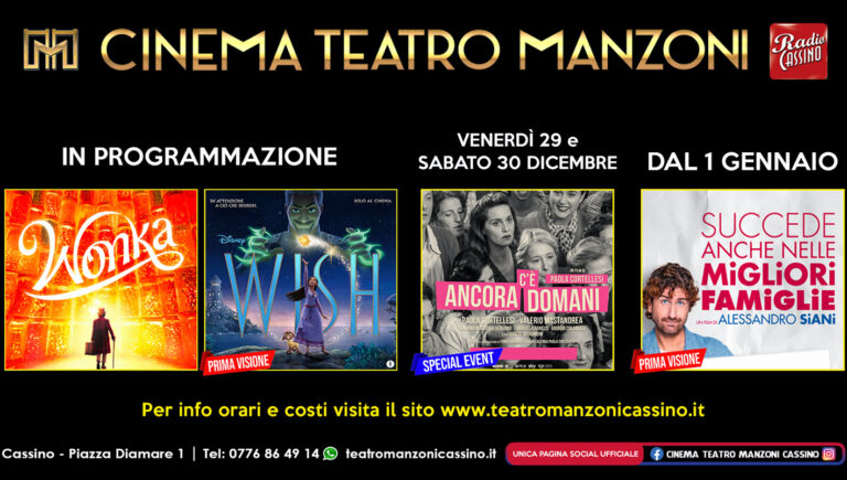 Cassino – Al Cinema Teatro Manzoni il 2024 si apre con il ‘ciclone Siani’ e il suo “Succede anche nelle migliori famiglie”