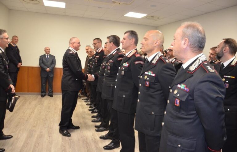 Visita del Comandante della Legione Carabinieri Lazio, Generale di Divisione Andrea Taurelli Salimbeni, al Comando Provinciale di Frosinone