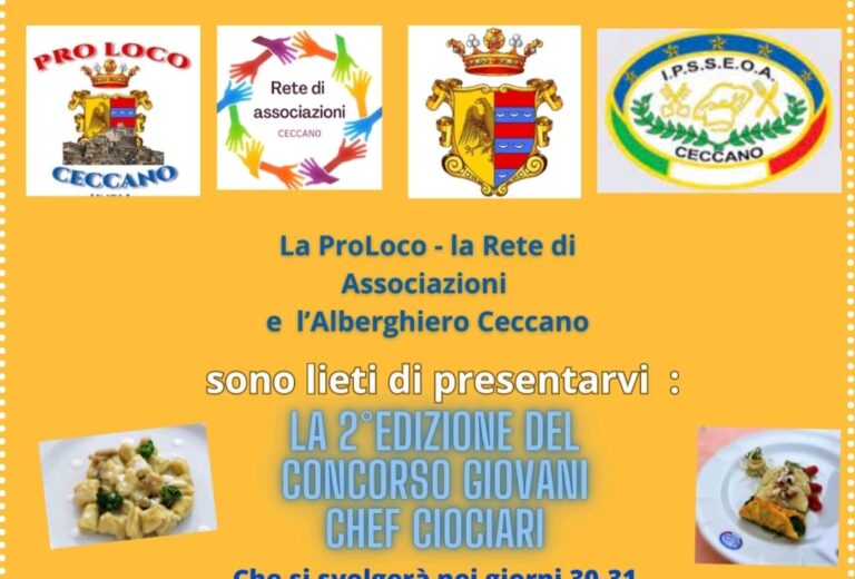 Concorso Giovani Chef Ciociari: si parte il 30 gennaio