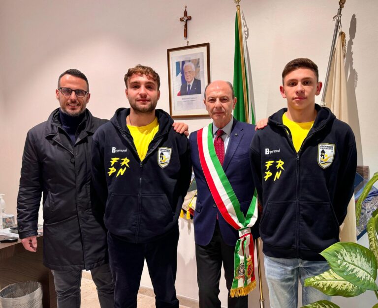 Frosinone, Nicolia (Frosinone Pallanuoto) in nazionale: l’incontro con il Sindaco Mastrangeli