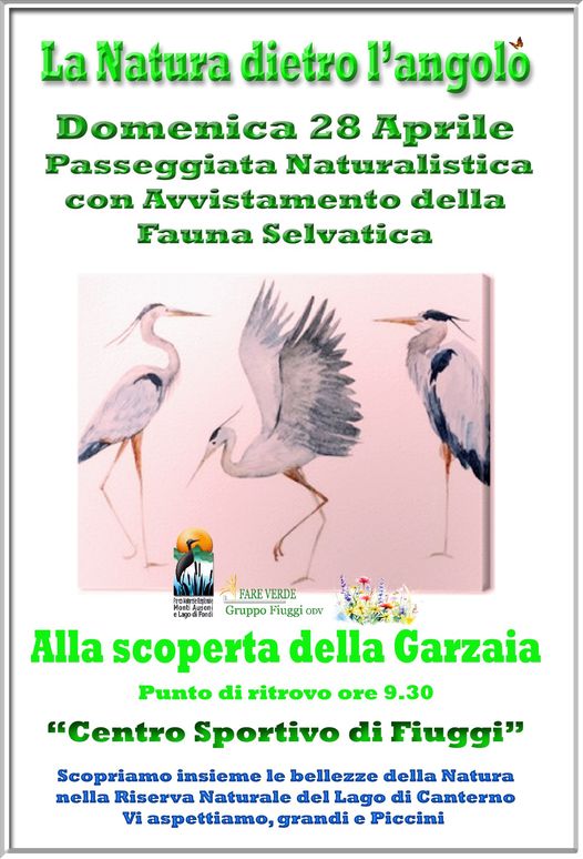 Lago di Canterno: Fare Verde organizza un’escursione speciale per conoscere Riserva naturale e Garzaia