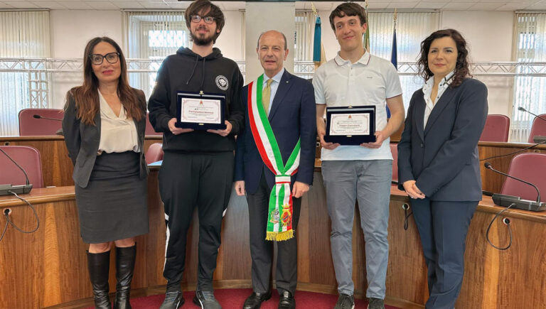Frosinone, premiati Filippo Cioccolanti e Pierfrancesco Veronesi del “Severi”