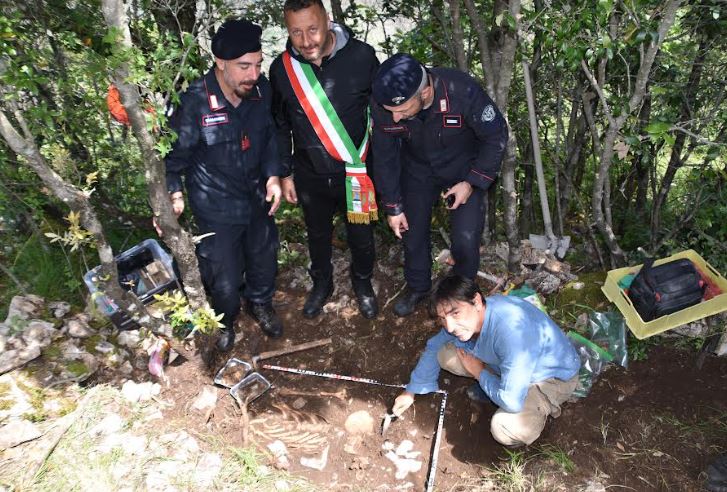 Amaseno, spuntano i resti di uno scheletro: è un militare tedesco della seconda guerra mondiale