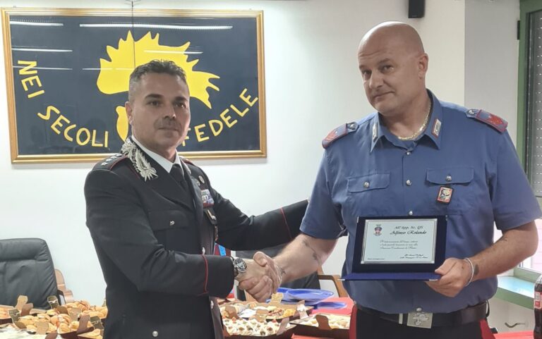 Alatri – L’Appuntato Scelto Qualifica Speciale Alfonso Rolando va in pensione