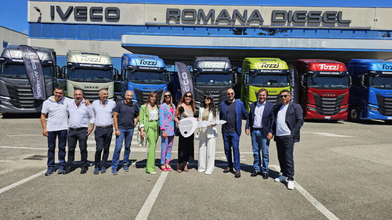 fabio tozzi service frosinone 13 nuovi tir brindisi con sindaco e vicesindaco alla romana diesel
