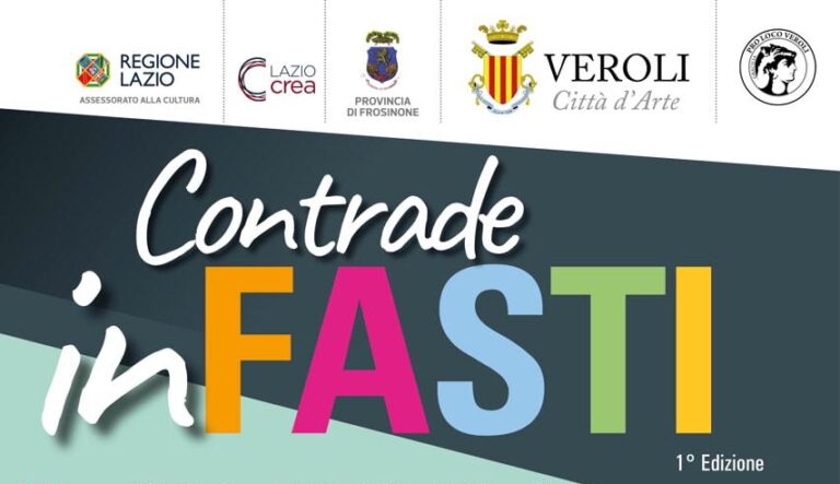 Veroli, è entrata nel vivo la rassegna “Contrade in… Fasti”: tutti gli appuntamenti in programma