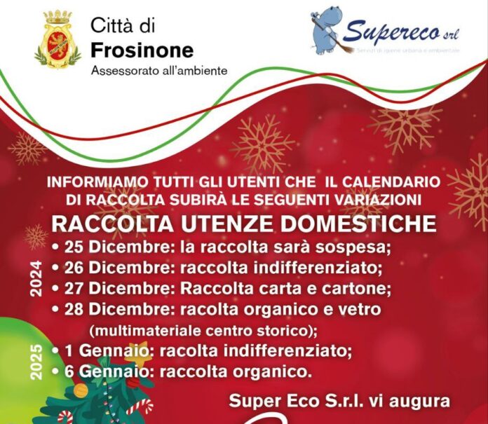calendario raccolta festività