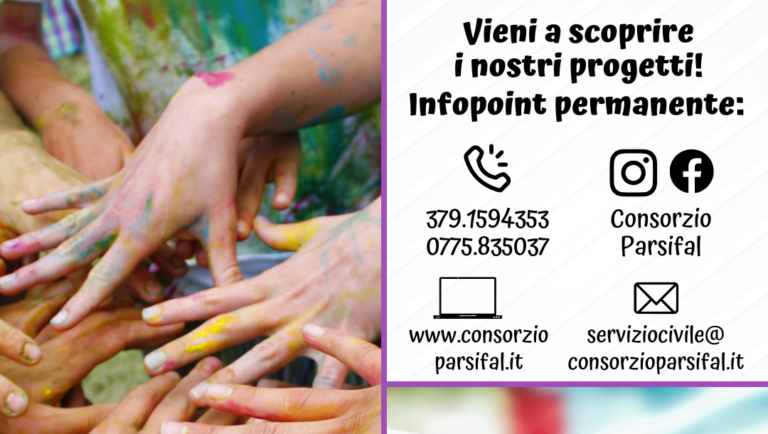 Servizio civile 2025: 28 posti in provincia di Frosinone presso le sedi del consorzio Parsifal