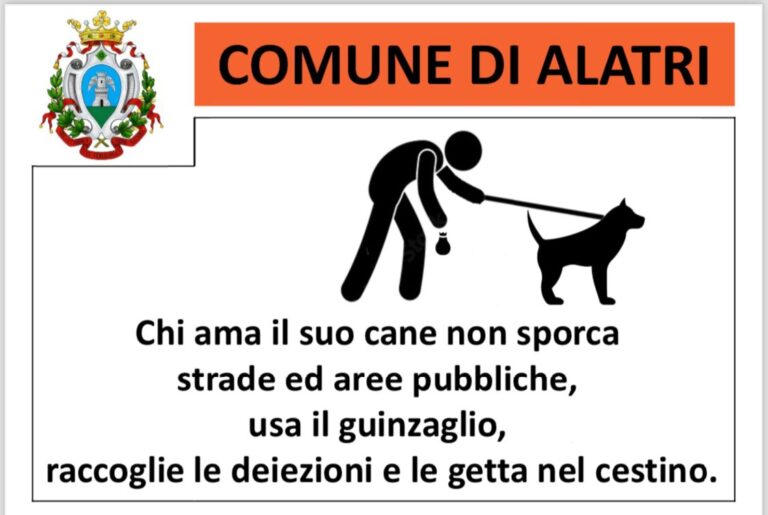 alatri sindaco cani deiezioni