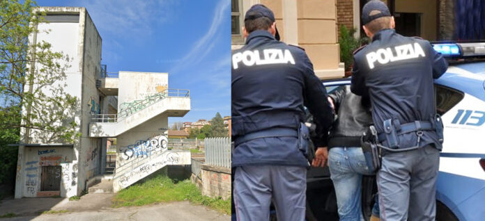 frosinone-scalo-arresto-polizia polizia arresto scalo sovrappasso tentata rapina stazione frosinone