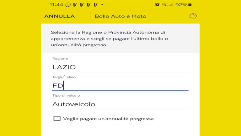 Bollo auto e moto - Poste Italiane