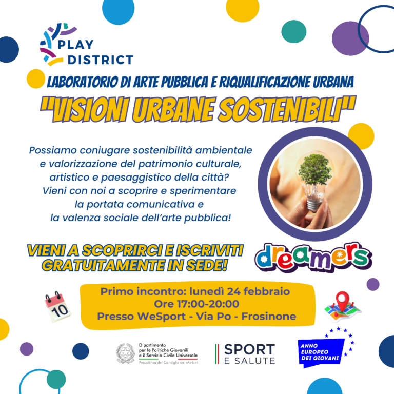 Play District Frosinone – Al via “Visioni urbane sostenibili”