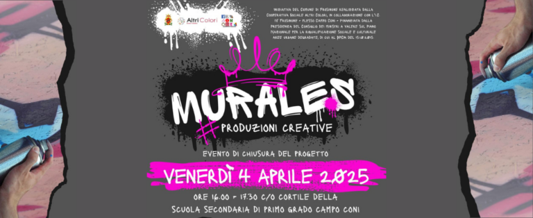 “Murales – Produzioni Creative”: venerdì 4 aprile l’evento di chiusura presso l’I.C. IV Frosinone – Plesso Campo Coni