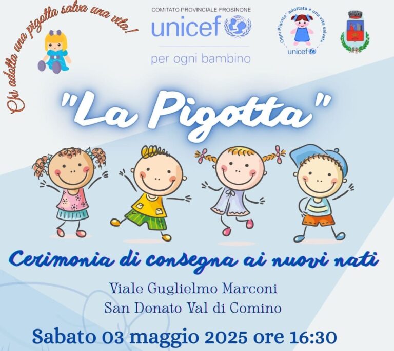 San Donato Val Comino e Unicef insieme: “Per ogni bambino nato, un bambino salvato”