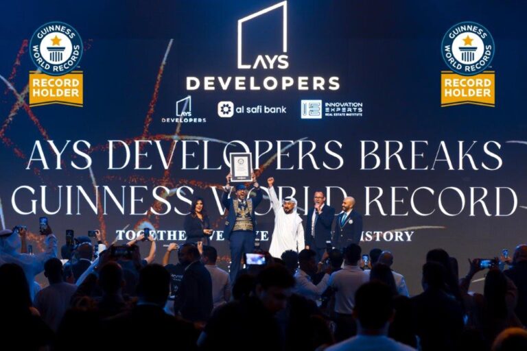 AYS Developers ha stabilito un nuovo Guinness World Record per la sessione di formazione immobiliare più grande al mondo a Dubai