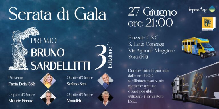 Sora – Premio Teatrale “Bruno Sardellitti” 2025: cresce l’attesa per una Serata di Gala che promette spettacolo