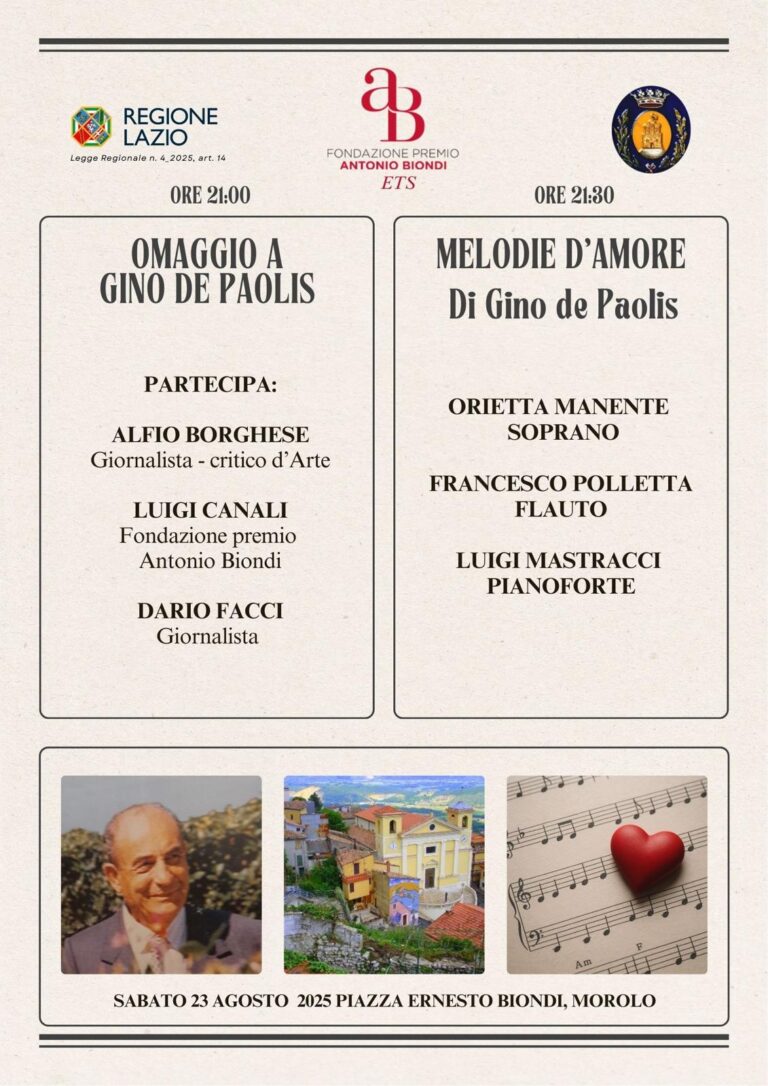 Morolo – Una serata in ricordo del compositore Gino De Paolis