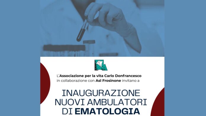 ASL di Frosinone – Cerimonia di inaugurazione dei nuovi ambulatori di Ematologia