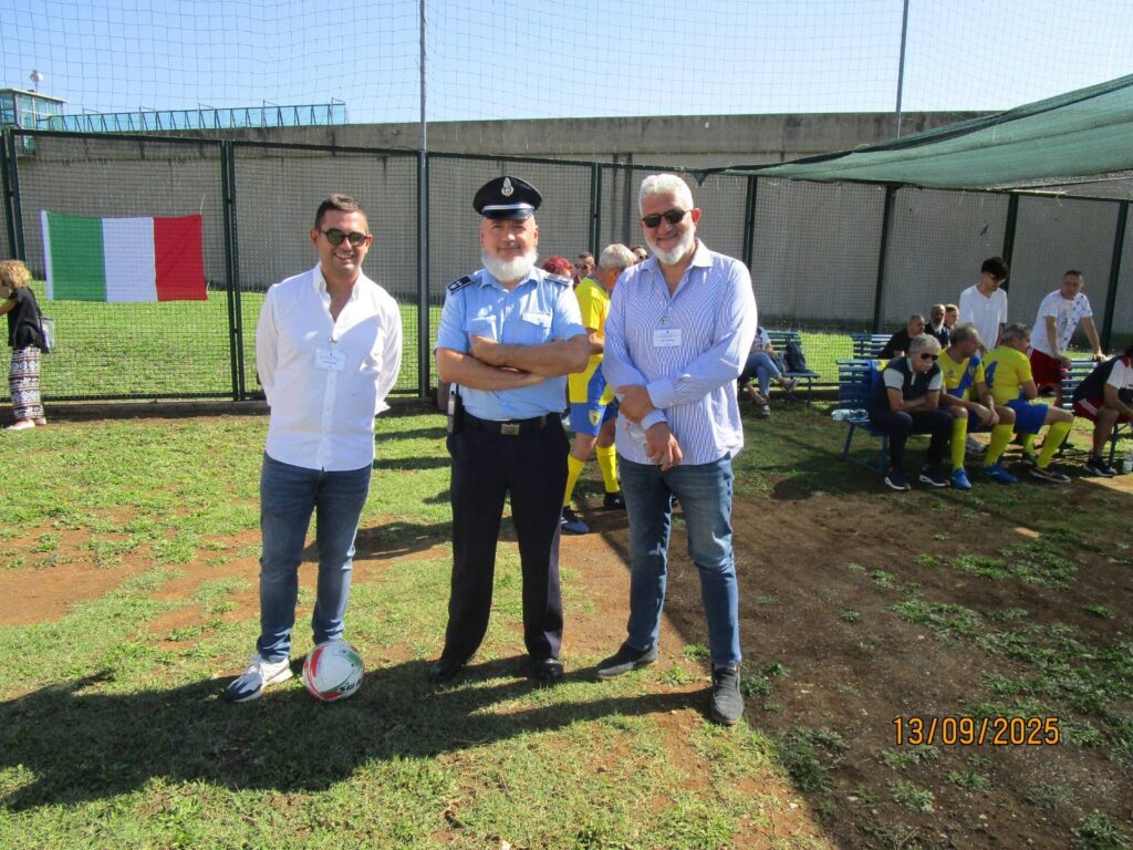 vecchie glorie frosinone calcio partita carcere frosinone settembre 2025
consiglieri marco sordi e franco carfagna carcere frosinone