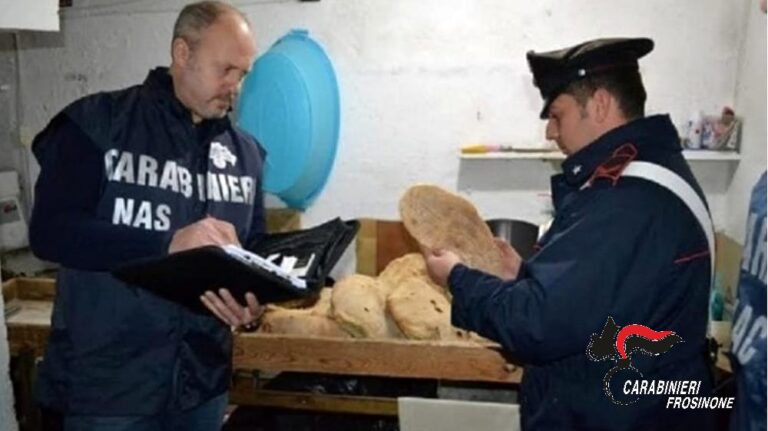 Roccasecca – Panificio chiuso dai NAS: sporcizia, soffitti anneriti e nessuna autorizzazione sanitaria