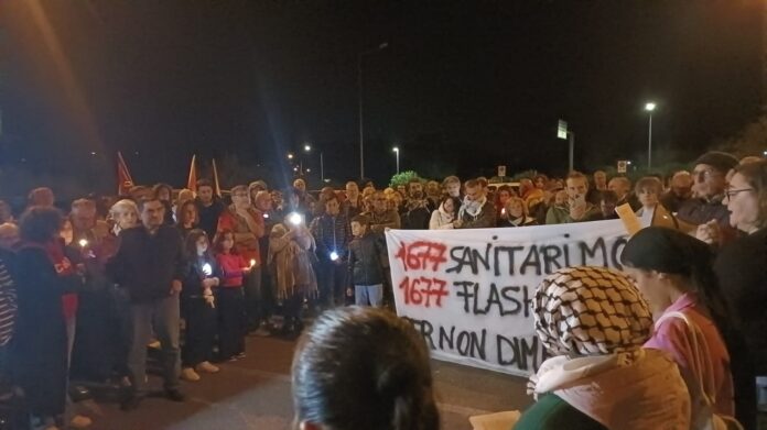 gaza manifestazione ospedale spaziani frosinone