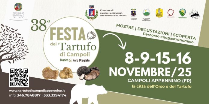 Campoli Appennino, al via la 38ª Festa del Tartufo Bianco e Nero Pregiato