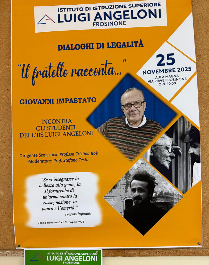 fratello peppino impastato scuola angeloni frosinone