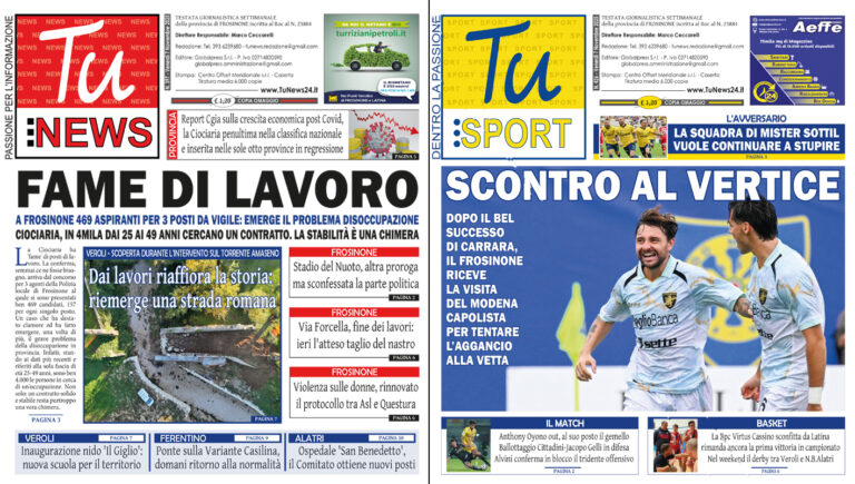 I nuovi numeri di ‘Tu News’ e ‘Tu Sport’: sfogliali gratuitamente