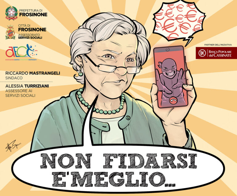 Frosinone, truffe agli anziani: al via gli incontri per “Non fidarsi è meglio”. Il programma degli otto appuntamenti