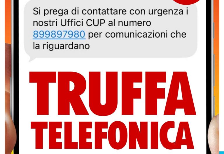 truffa telefonica sanità lazio