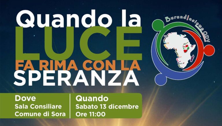 Sora – 'Quando la luce fa rima con la speranza'