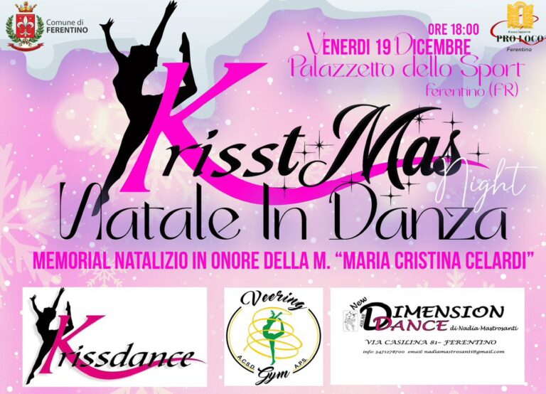 Ferentino, torna ‘Kristmas’ Night’: protagoniste sul palco le scuole di danza della città