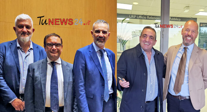 Da sinistra: Carfagna, Ferrara, Tagliaferri, Pizzutelli, e Turriziani consiglio comunale frosinone