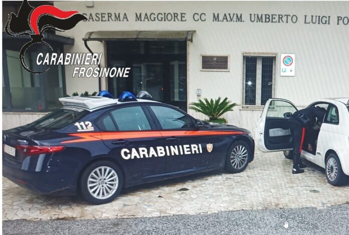 pontecorvo denuncia carabinieri noleggio auto