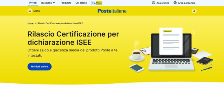Screenshot sito poste.it