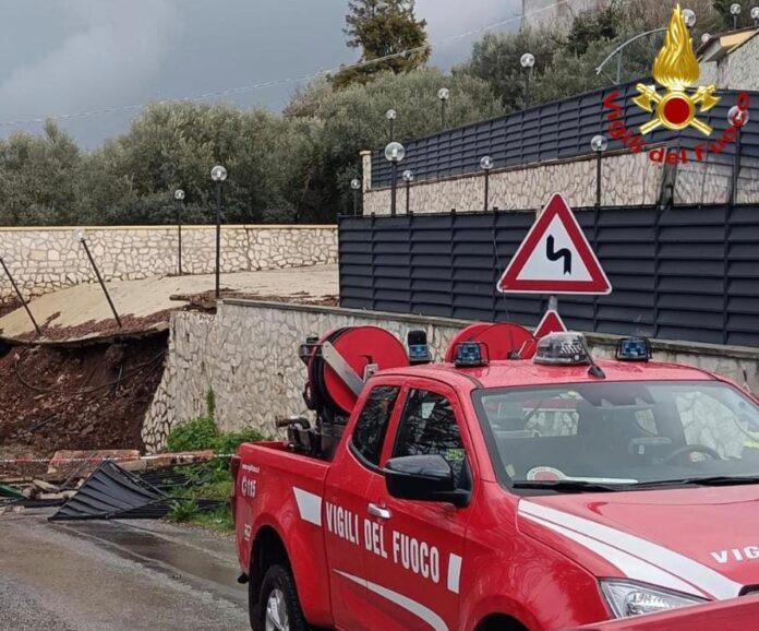 paliano viglidelfuoco frana provinciale