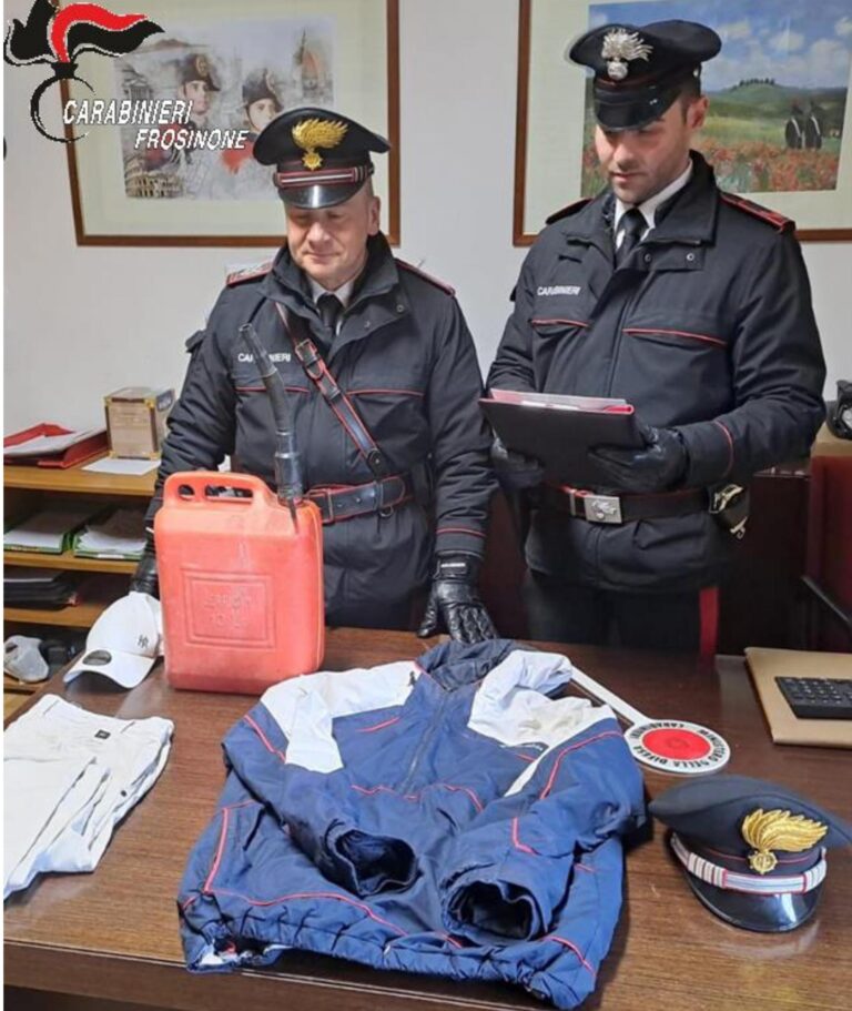 Paliano. Lancia bottiglie incendiarie contro la casa degli zii, identificato e denunciato dai carabinieri