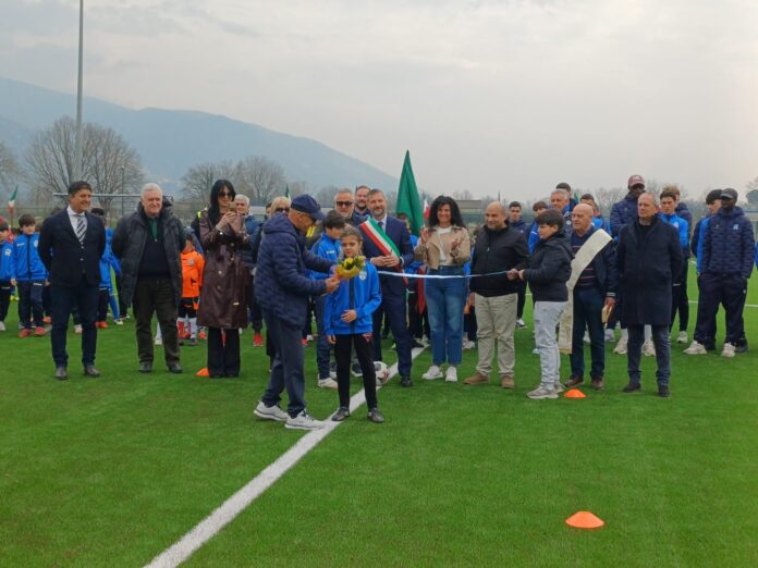 Roccasecca, inaugurato il nuovo campo di calcio “Lino Battista”