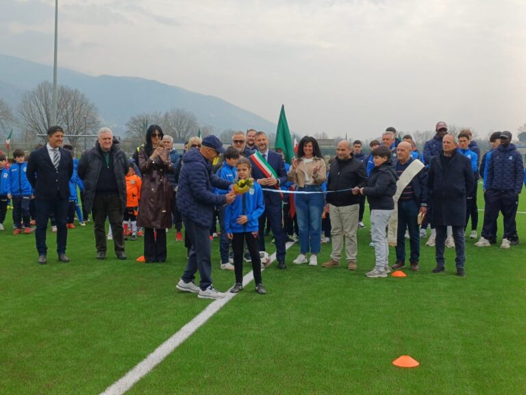 Roccasecca, inaugurato il nuovo campo di calcio “Lino Battista”