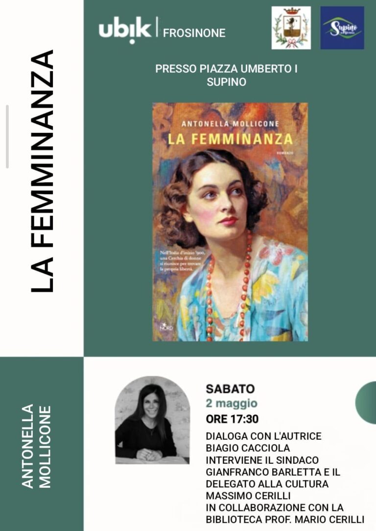 Supino. La memoria e la voce delle donne: Antonella Mollicone presenta “La femminanza”