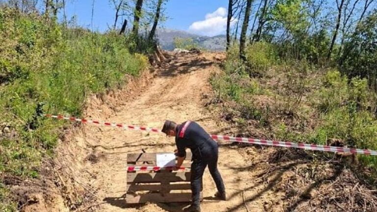 Alatri, pista abusiva nel bosco: sequestro dei Carabinieri Forestali