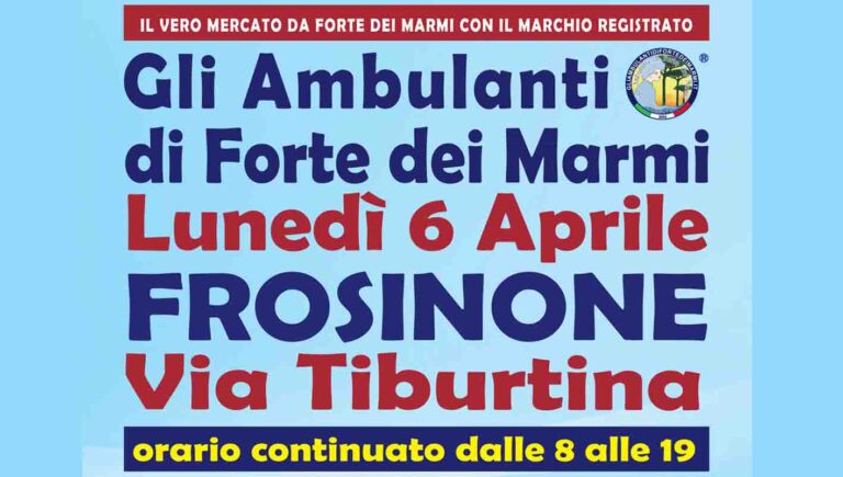 Frosinone, Pasquetta con “Gli Ambulanti di Forte dei Marmi”
