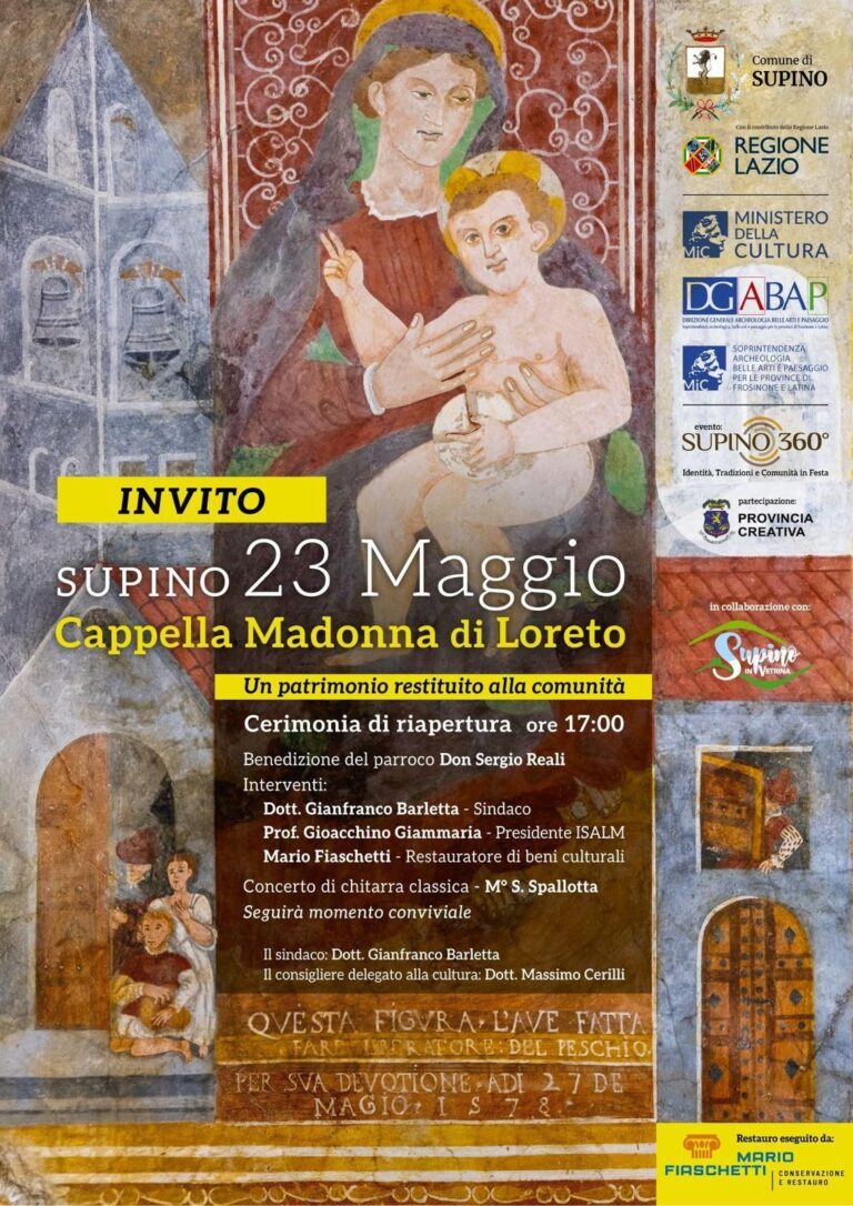 Supino.  La memoria torna a vivere: riapre la cappella della Madonna di Loreto